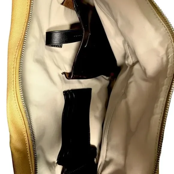 Vintage Tumi Townhouse Sloane Briefcase Khaki/Leather Classic Preppy Excellent - Picture 6 of 13